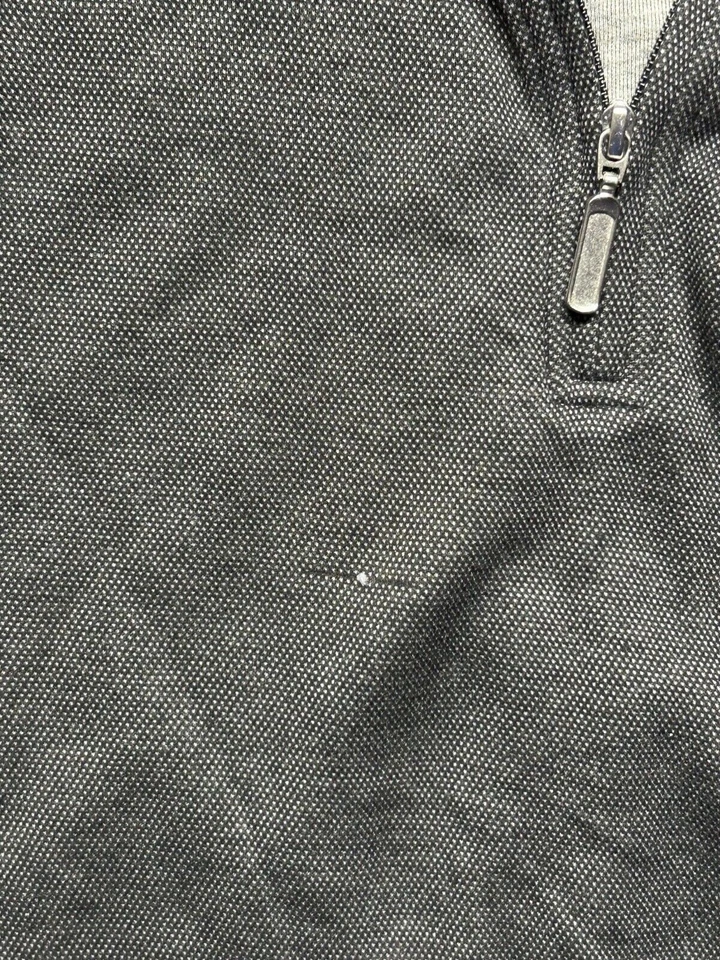 Толстовка мужская Kirkland Signature размер Med серая с длинным рукавом пуловер на молнии 1/4 - Изображение 3 из 4