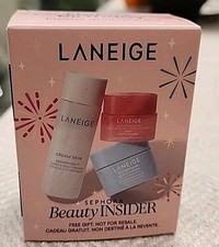 Sephora Beauty Insider Laneige 3 Piece Set Water Bank Moisturizer Lip Mask NIB