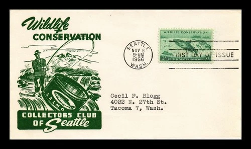 DR JIM STAMPS US COVER KING SALMON WILDLIFE CONSERVATION FDC SEATTLE WASHINGTON