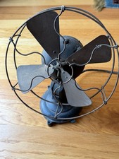 Antique Vintage Dayton Type 22 Electric Tilt Table Fan, Brass blades