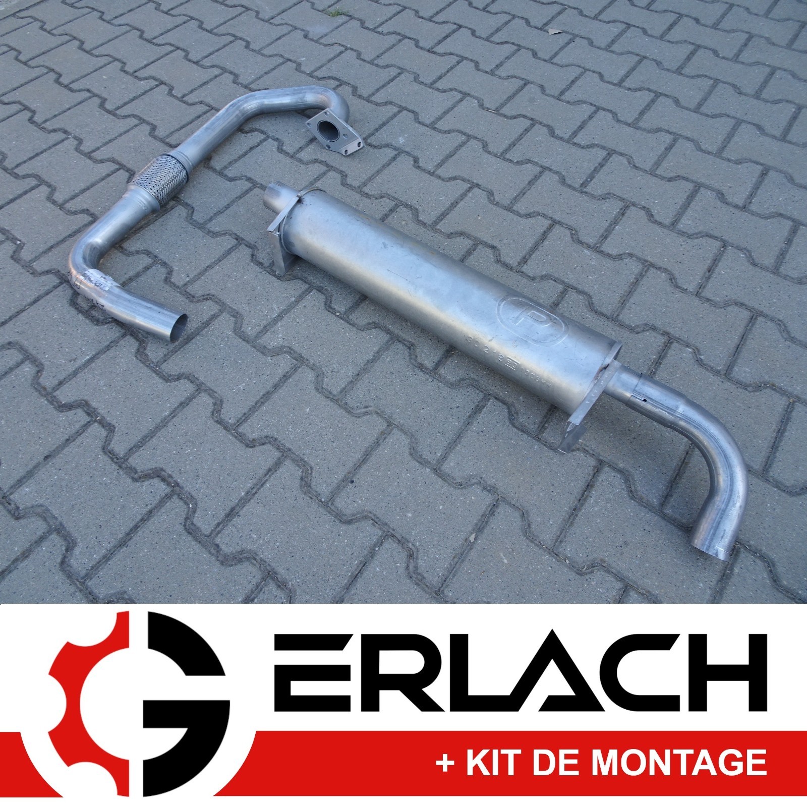 Silencieux echappement pour VW Transporter III 1.6 TD JX 1984-1990 piece de rechange en acier