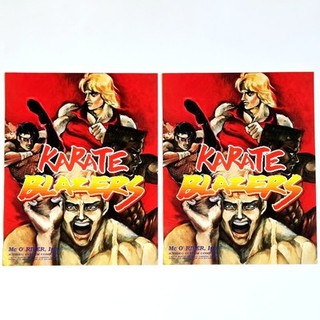 NOS Karate Blazers Side Art Decal Stickers Set 2 Arcade Cabinet Gaming ORIGINAL