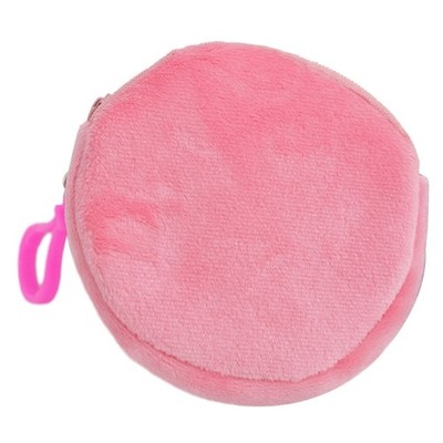 Soft Plush Keychain Circular Wallet Key Chain Round Coin Purse Keyring Ornament