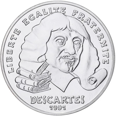 France, 100 Francs, Descartes, 1991, MDP, Essai, Argent, FDC, Gadoury:240.6 - Photo 1/2