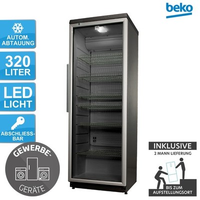Beko Professional ADN 203/1S BP Glaskühlschrank 320L Verschliessbare Glastür 2ML