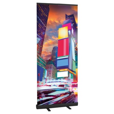 Rollup -  Black Line - schwarzes Gehäuse 100x200cm - wahlweise mit + ohne Druck