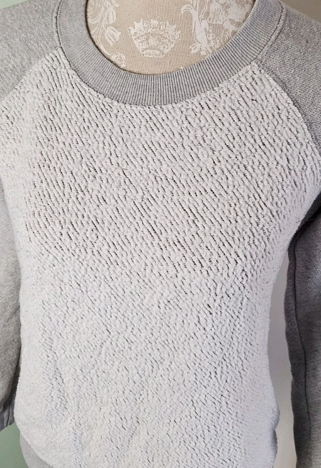 Jack Wills White / Light Grey Textured Sweater Jumper - Size 6 - Image 2 of 4