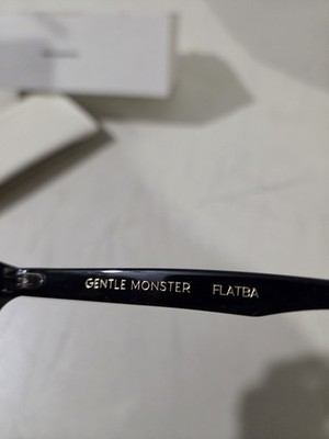 Gentle Monster Lang Flatba Round Sunglasses Black Acetate Brown