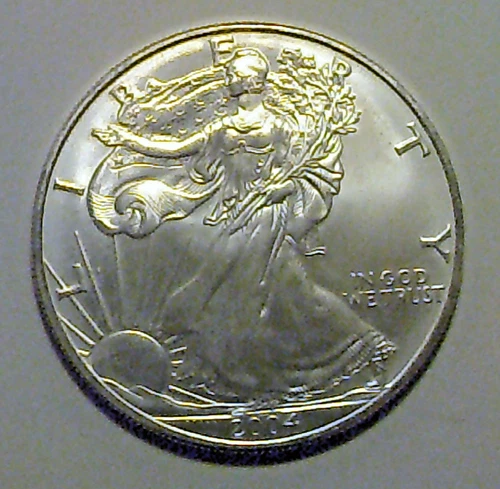 2004 $1 American Silver Eagle 1 oz , Brilliant/Uncirculated