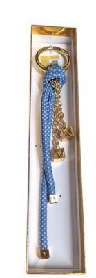 Michael Kors Gold-Tone and Speckled Cord Bag Charm French Blue 32T5GD0K2U New