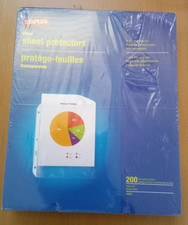 Staples Clear Top Loading PVC-Free Sheet Protectors Letter Size 200 Ct 10525