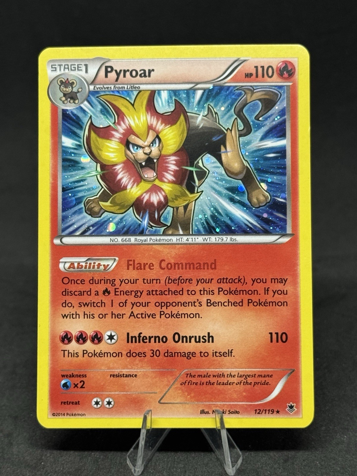 Pyroar - (Cosmos Holo) 012/119 Blister Exclusives Holo