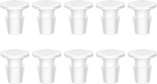 Quickun Plastic 1/8" Pex Barb Plug End Cap Pipe Crimp 1/8"-10pcs, White 