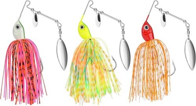3er Set Angelköder Multi Tail Spinnerbait - Hochattraktives Design
