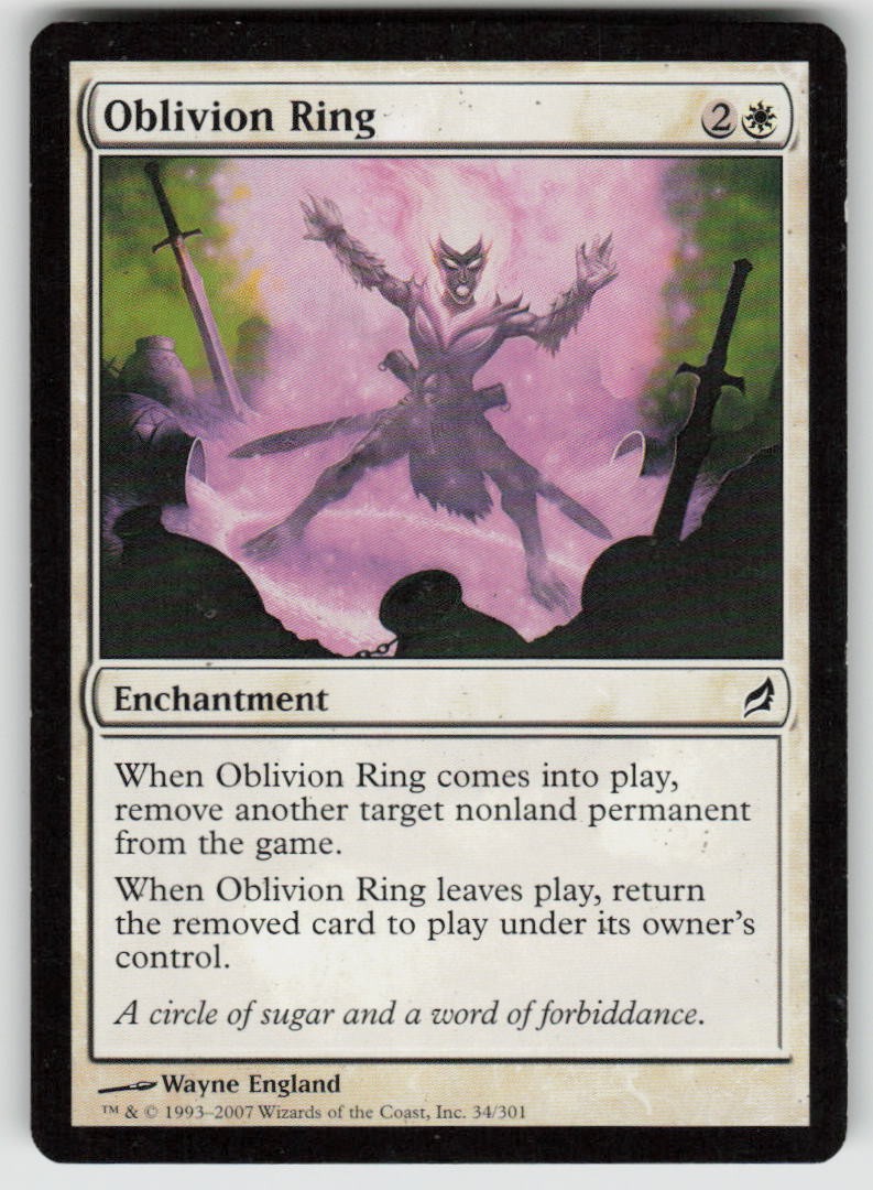 Oblivion Ring Common Lorwyn 34 MTG Moderately Played 2007