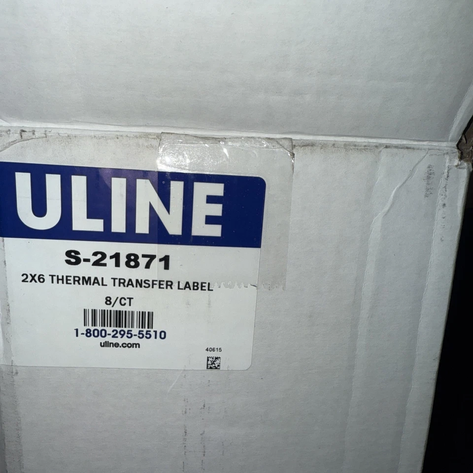 Uline S-21871 Thermal Transfer Labels 2x6" Ribbon Required - Pack of 8 - Image 3 of 3