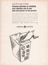 General Electric GE Vintage Magazine Ad Space Missile Division 1966