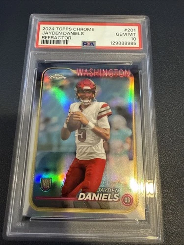 2024 Topps Chrome - Rookies Jayden Daniels #201 Refractor (RC)