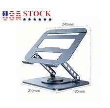 Adjustable Foldable Laptop Stand Aluminum Notebook Riser Computer Holder Desk