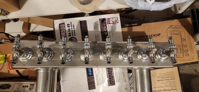American Beverage Equipment 8 Faucet Long Draw Glycol Cooled Dispenser
