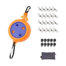 Portable Travel Clothesline Cord Kit, Adjustable 26ft Camping Clothes line, L...