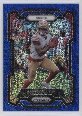 2023 Panini Prizm Blue Sparkle Prizm 52/96 Brandon Aiyuk #265 0c3