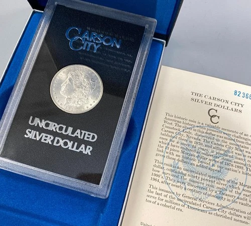 1882 CC Carson City GSA Morgan Silver $1 BU T-1 w/ogp L24533
