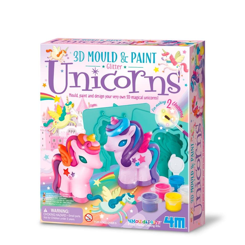 Moulage et peinture licorne 3D kit créatif avec 6 couleurs pour enfants