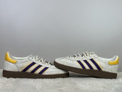 Adidas Handball Spezial Core White Yellow Purple KK1189 Men's Size 7.5 NEW