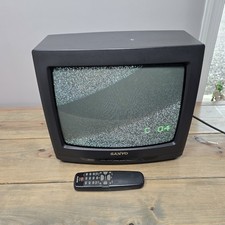 Sanyo AVM-1305 13" Vintage Color CRT TV Retro Gaming Television W/ Remote TESTED
