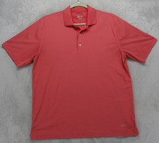 Greg Norman ML75 Polo Shirt Mens XL Pink Stripe Play Dry Golf Performance