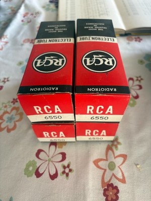 Tung Sol 6550 labeled RCA NOS NIB tested matched quad