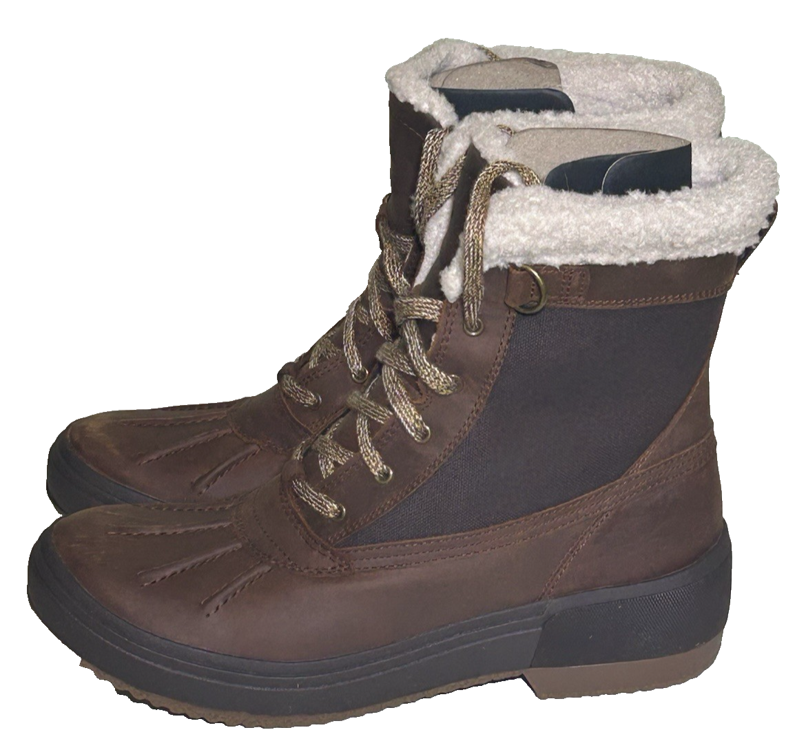 Stivali Merrell donna taglia 9 Haven pizzo medio polari impermeabili foderati rovere comodi