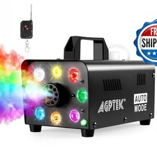 AGPTEK 500W RGB LED Fog Machine with Low Fluid Auto Shutoff