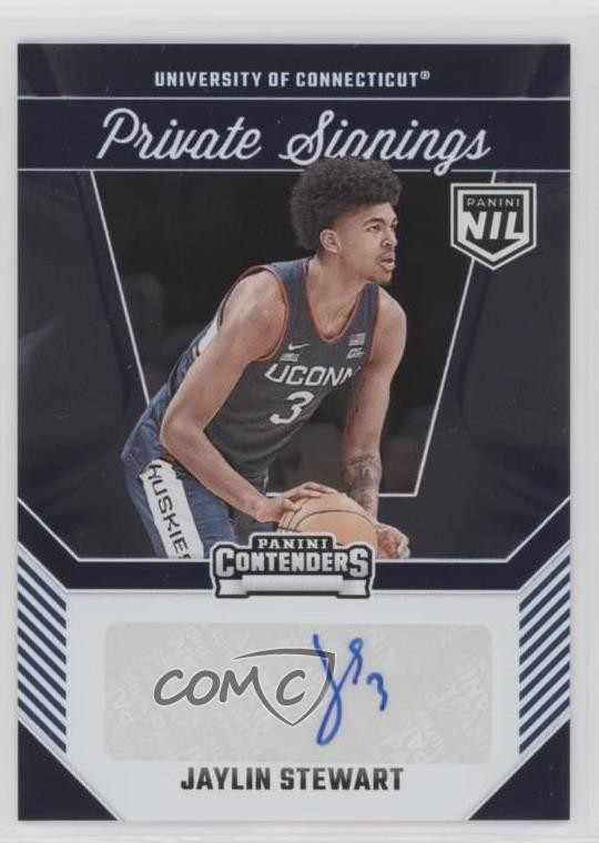 2024 Panini University of Connecticut Private Signings Jaylin Stewart Auto 1m6p