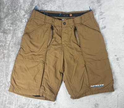 Vintage Oakley MTB Shorts Mens XL Brown Padded Mountain Biking Y2K Software BMX