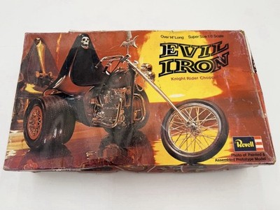 Vintage (1972) Revell Evil Iron Chopper Kit Knight Rider Trike #H-1229 1:8 AS-IS