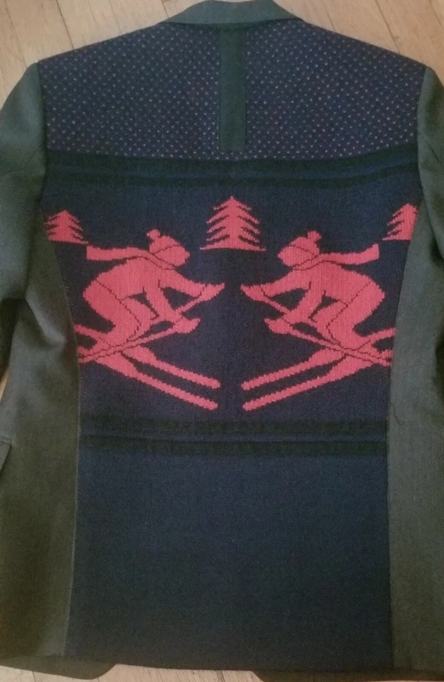 JUNYA WATANABE COMME des GARCONS HOMBRE PANEL BLAZER ESQUÍ SUÉTER CHAQUETA LANA TALLA S Foto 2 de 4