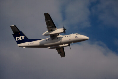 Dia D-BEST De Havilland DHC-8 DLT 08/1991 FRA 35mm gerahmt OP-K4-38