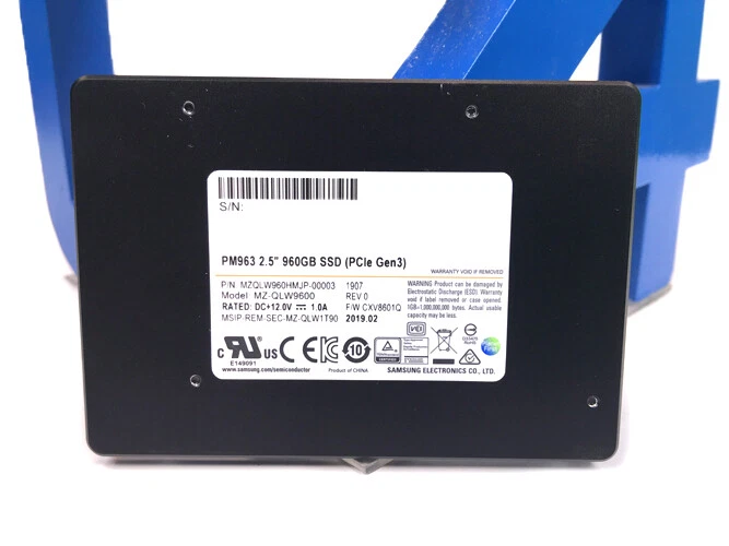 SAMSUNG MZQLW960HMJP-00003 960GB PM963 PCIE 3.0 X4 V3 NVME SSD | eBay