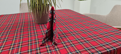Tischdecke Serviette Vollzwirn Schottenkaro 100% PES Gastro Hotel Pflege Bistro