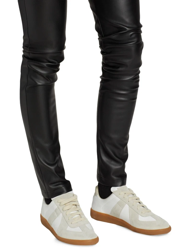 MM6 Maison Margiela Mujer Cuero Vegano Leggings Pantalones en Negro Talla 36 / EE. UU. 0 Foto 3 de 4