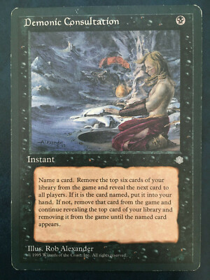 MTG ICE Demonic Consultation 英語版 4枚セット Demonic Consultation (EX) - Ice Age - English Magic MTG