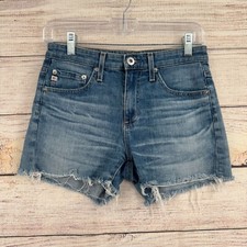 AG Adriano Goldschmied Hailey Cut-Off ex-boyfriend Jean Shorts Women's 24 Blue