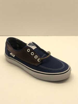 VANS Brigata Blue Leather Plaid Skate Shoes Sneakers Men’s Size Mens,  W