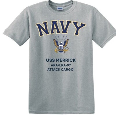 USS MERRICK  AKA/LKA-97 *AMPHIBIOUS *EAGLE*SHIRT. OFFICIALLY LICENSED