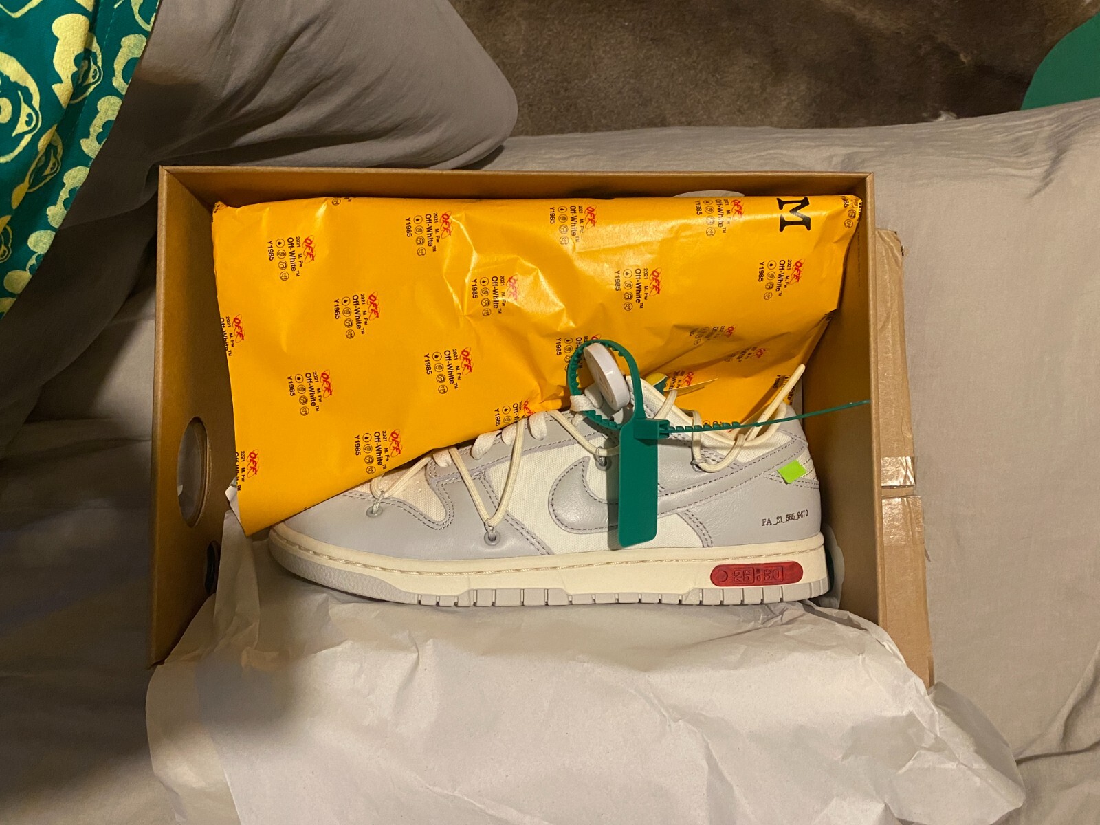 OFF WHITE X NIKE Nike x OFF WHITE Dunk Virgil Abloh Lotto 25 nuove rare UK 8.5 US 9.5