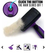 Self Cleaning Pet Slicker Brush  Grooming Brush Comb Shedding Tool Dog Cat Solid