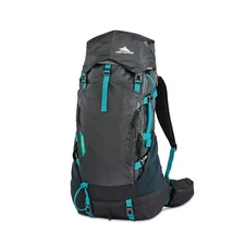 High Sierra Pathway 2.0 60 L Black & Aqua Trail Hiking Backpack NEW RARE