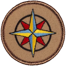 Compass Patch - 2" Round Embroidered Patch
